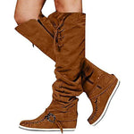 Women's Flat Suede Over The Knee Rider Boots 40090019C