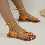 Women's Floral Strap Toe-Ring Sandals 81183118C