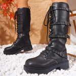 Women's Vintage Mid-Calf Riding Boots 41853670C