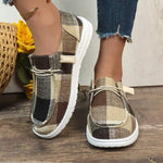 Women's Plaid Canvas Shoes 06385589C