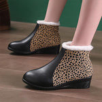 Women's Casual Wedge Leopard Ankle Boots 57686227S