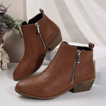 Women's Chunky Heel Side-Zip Ankle Boots 52876926C