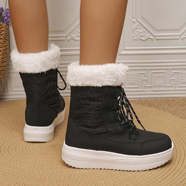 Women's Casual High Top Cotton Shoes Thick Sole Snow Boots 39067736S
