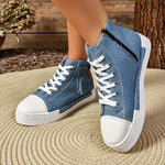 Women's High Top Casual Thick-Soled Canvas Shoes 70427623S