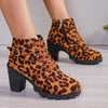 Women's Autumn/Winter Lace-Up Chunky Heel Ankle Boots 10477515C