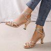 Women's Fashion Cross Strap Stiletto Sandals 53856871C