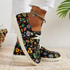 Women's Casual Christmas Halloween Printed Canvas Shoes 88310126S