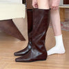 Women's Square-Toe Hidden Wedge Knee-High Boots 93327228C