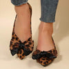 Women's Leopard Print Flats with Bow 45263001C