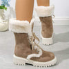 Women's Mid-Calf Front-Lace Snow Boots 61740372C