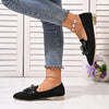 Women's Pointed Toe Beaded Shallow Flat Casual Shoes 38525316C