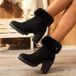 Women's Faux Fur-Lined Suede Ankle Boots 10982573C