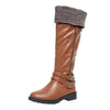 Women's Vintage Side Zipper Knee-High Boots 88668776C