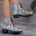 Women's Printed Block-Heel Lace-Up Ankle Boots 52538150C