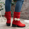 Women's Velvety Christmas-Themed Fashion Boots 87844839C