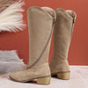 Women's Fashion Suede Side Zipper Boots 35392926S