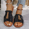 Women's Casual Flat Tassel Sandals 50790612C