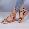 Women's Floral Round Toe Slip-On Wedge Sandals 71286495C