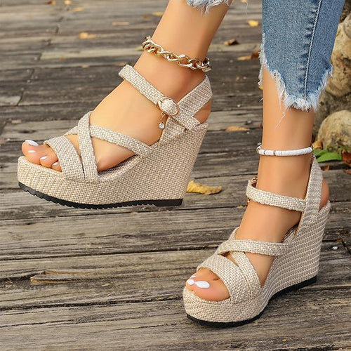 Women's Casual Rope Retro Wedge Sandals 59688851S