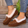 Women's Flat Fleece-Cuffed Cotton Shoes 82686035C