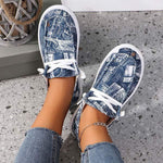 Women's Color-Block Lace-Up Slip-On Sneakers 50491077C