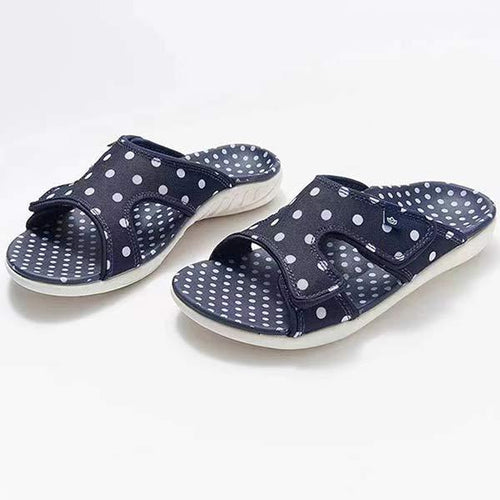 Women's One-Strap Polka Dot Open-Toe Casual Slide Sandals 80396305C