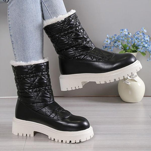 Women's Casual Waterproof Plush Thick Sole Snow Boots 81721016S