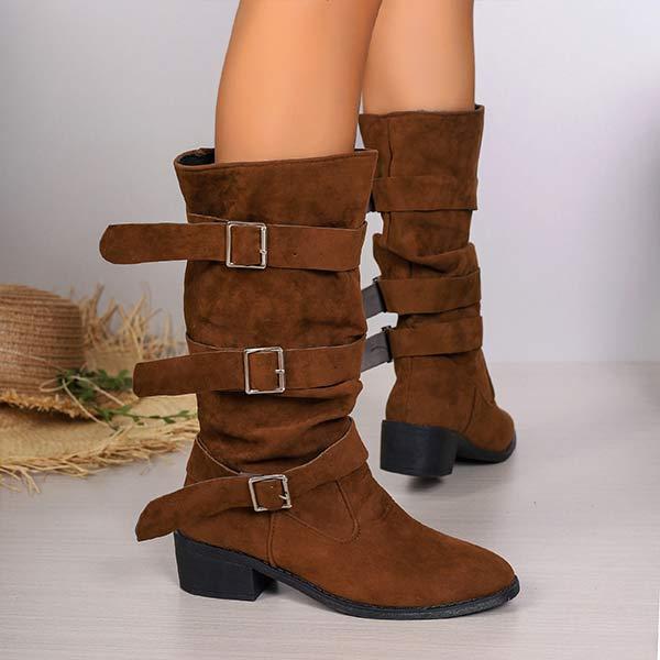 Women's Belted Shaft Boots 61698388C