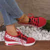 Women's Lace-Up Colorblock Flyknit Sneakers 22617462C