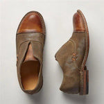 Women's Retro Casual Color Contrast Flat Shoes 19476450S