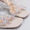 Women's Square Toe Elastic Butterfly Flower Sandals 87423779C