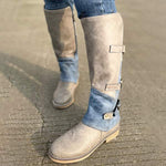 Women's Round Toe Flat Over-the-Knee Boots 62001054C