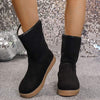 Women's Flat Plush-Lined Thick Cotton Snow Boots 26937300C