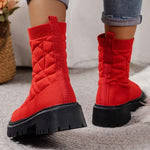 Women's Elastic Fly Knit Thick-Soled Socks Boots 00243465C