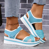 Women's Colorblock Lightweight Thick Sole Velcro Sandals 99780581C