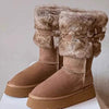 Women's Fleece-Lined Thick Mid-Calf Snow Boots 30117782C