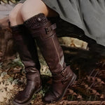 Women's Vintage Side Zipper Knee-High Boots 88668776C