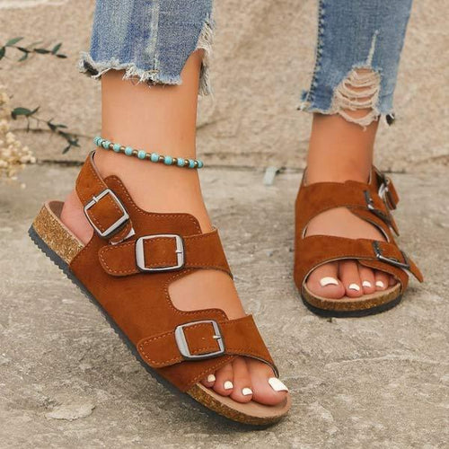 Women's Belt Buckle Casual Sandals 46993381C