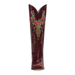 Women's Retro Embroidered Chunky Heel Knee Boots 85330726S