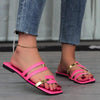 Women's Fashion Color Block Flat Slippers 58565688S