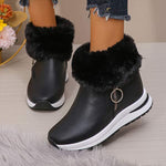 Women's Suede Short Fur-Lined Snow Boots 40178712C