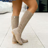 Women's Comfort Low Heel Round Toe Suede Tall Boots 51920676C