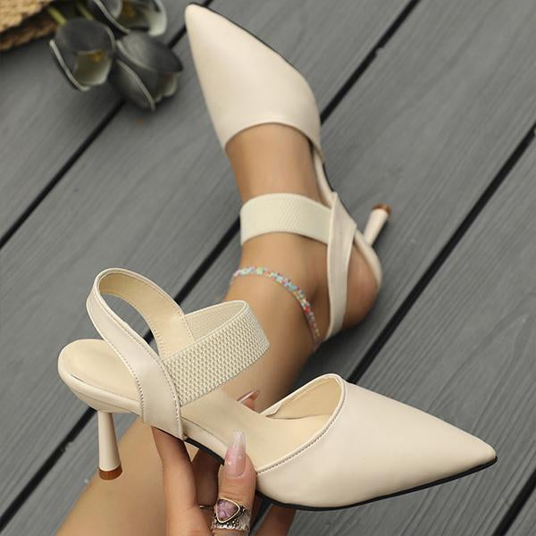 Women's Sexy Pointed Toe Elastic Strap Dress Sandals 52280165S