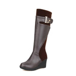 Women's Wedge Heel Knee-High Boots 15122715C