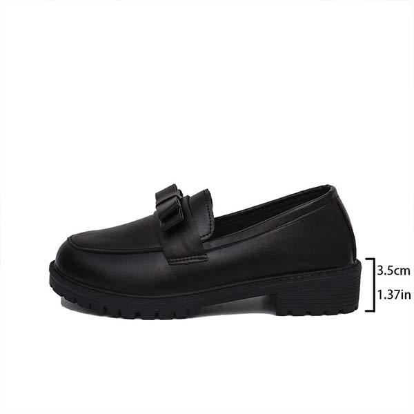 Women's Thick-Soled Bow Slip-On Loafers 56045145C