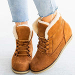 Women's Suede Lace-Up Short Boots 40439328C