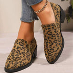 Women's Slip-On Chunky Heel Suede Ankle Boots 77845658C