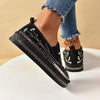 Women's Rhinestone Platform Platform Loafers 52716236C