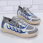 Women's Casual Mesh Color Block Lace-up Sneakers 86430593S