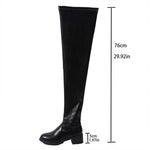 Women's Fashion Sexy Thick Heel Over-the-Knee Boots 58130574C